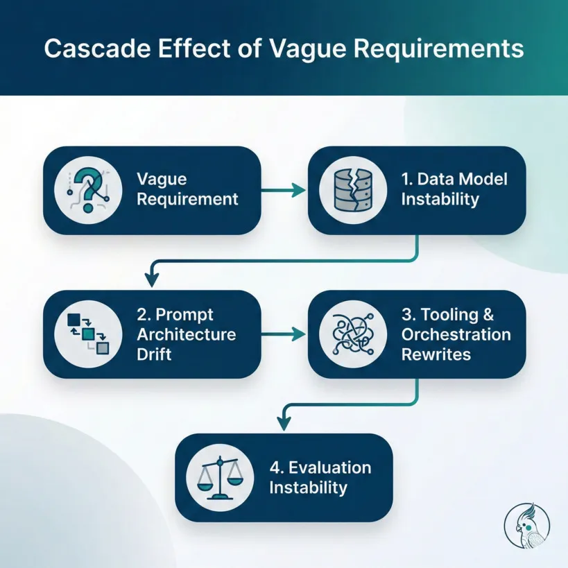 Cascade effect of vague requirements diagram